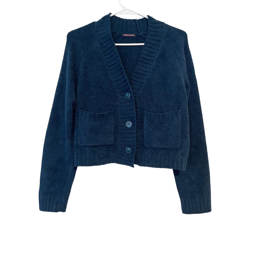 Uniqlo Princesse Tam-Tam Teal Chenille Cropped Cardigan Size XS/S